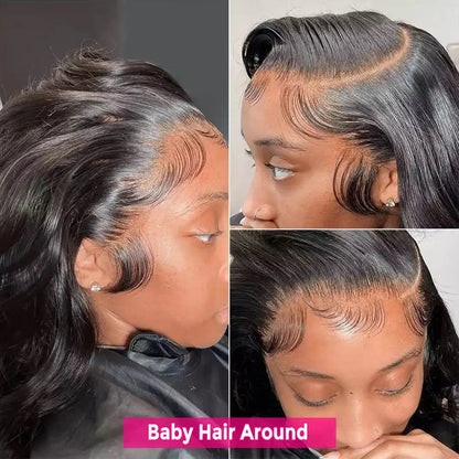 40 42 Inch Bone Straight HD Lace Front Human Hair Wig