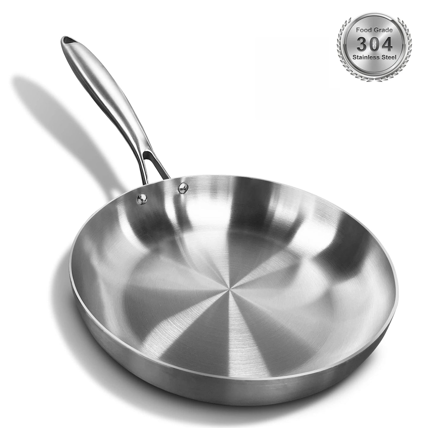 304 Stainless Steel Nonstick Frying Pan for Gas and Induction
