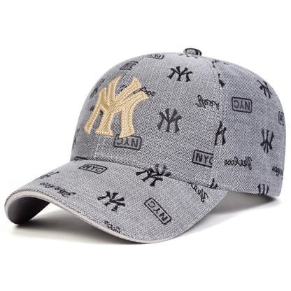 Unisex MY Letter Embroidered Adjustable Baseball Cap