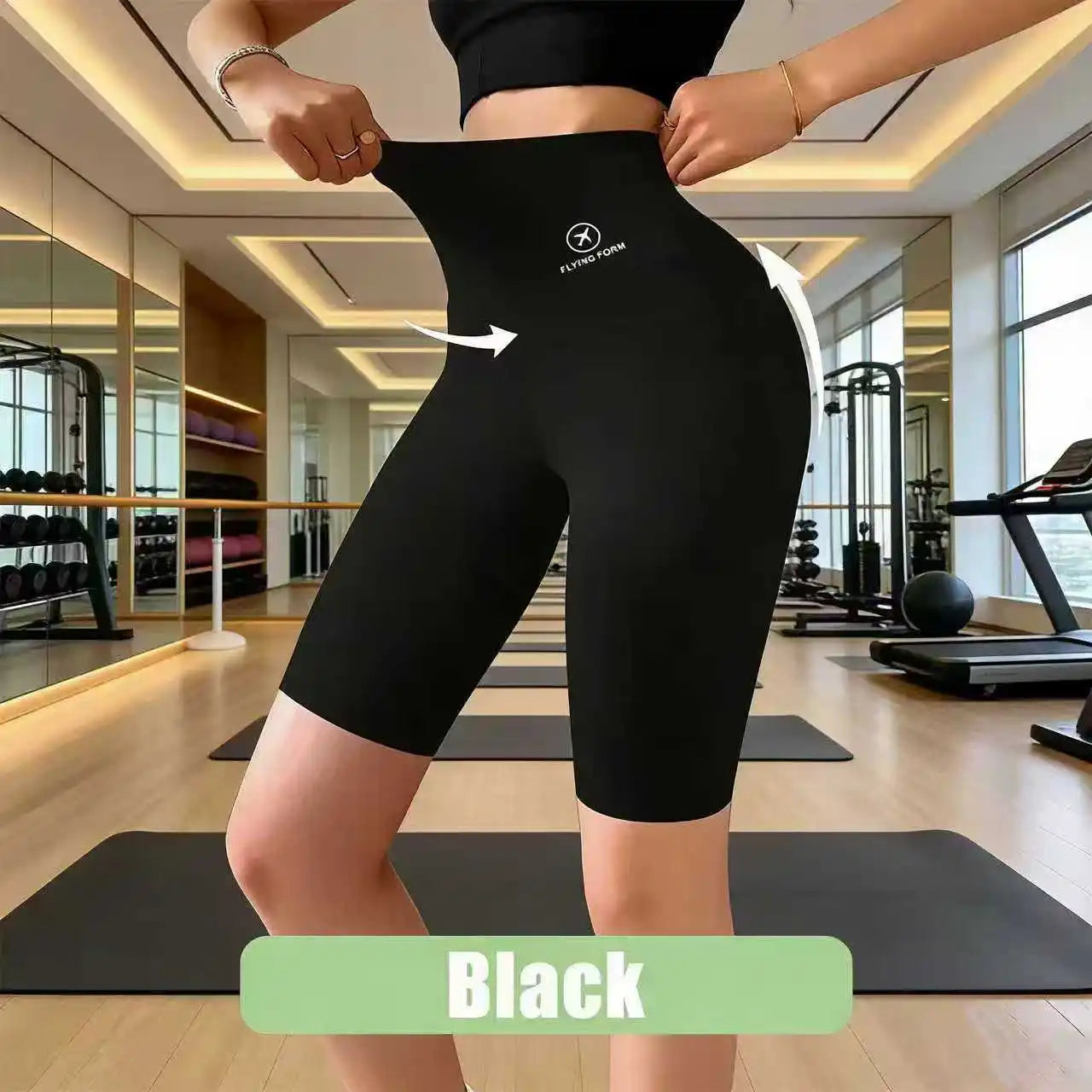 Women's High Waist Cycling and Yoga Gym Shorts