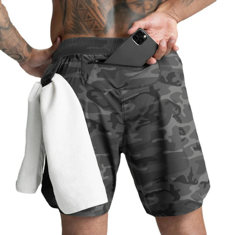 Men's Quick Dry Woven Running Fitness Shorts
