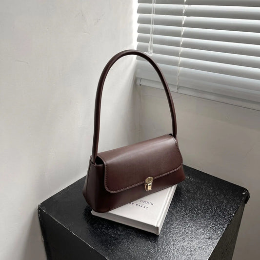 Women’s Retro Solid Color Shoulder Hobo Bag