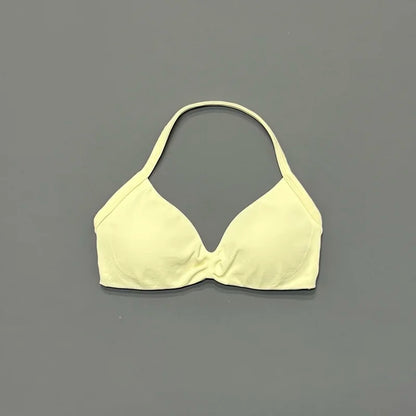 HISTELLO Women's High Support Strappy Halter Sports Bra