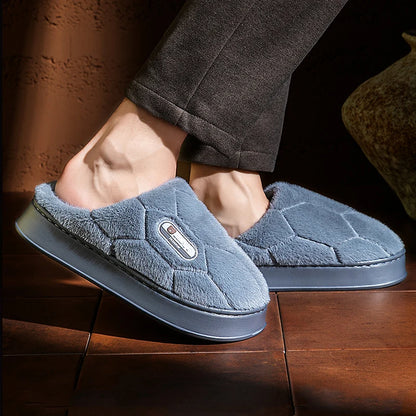 Big Size 50–51 Warm Winter Slippers for Men & Women Non Slip Home Shoes