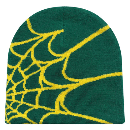 Unisex Y2K Spider Web Knit Beanie Hat