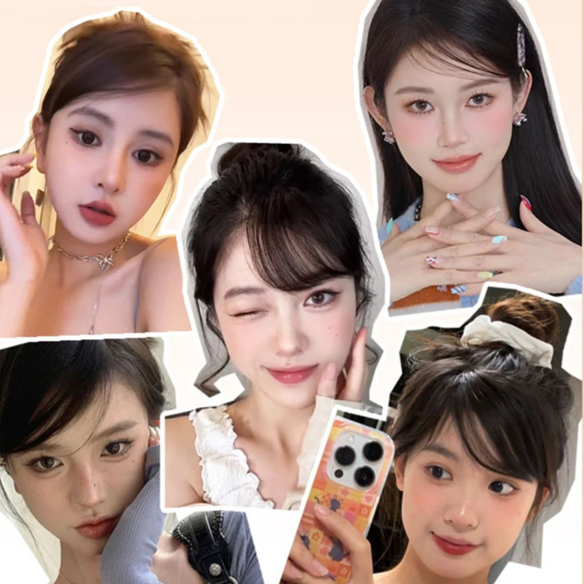 Women's Short Slanted Bangs Clip In Hair Extension