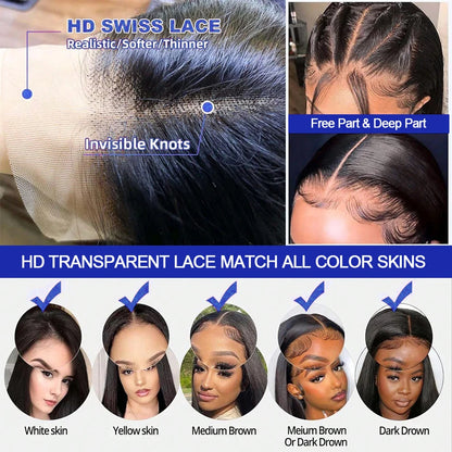 Brazilian Bone Straight Bob HD Lace Wig