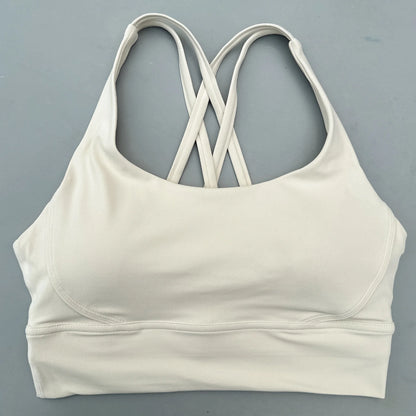 Women's Cross Back Padded High Support Sports Bra