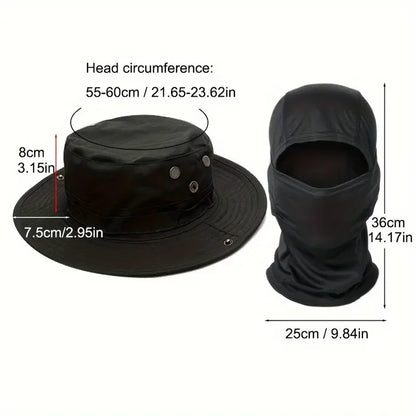 Camouflage Boonie Hat and Balaclava Outdoor Set