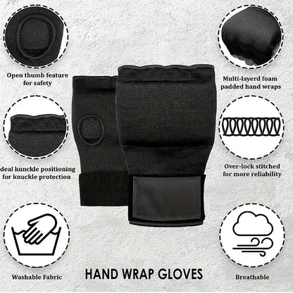 MMA Half Finger Gel Boxing Gloves with Wrist Support