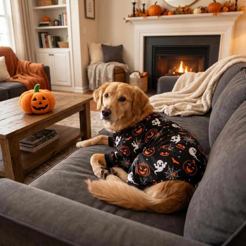 Funny Halloween Dog Pajamas Costume for Medium Dogs
