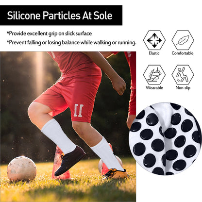 4 Pairs Men's Non Slip Grip Soccer Sports Socks