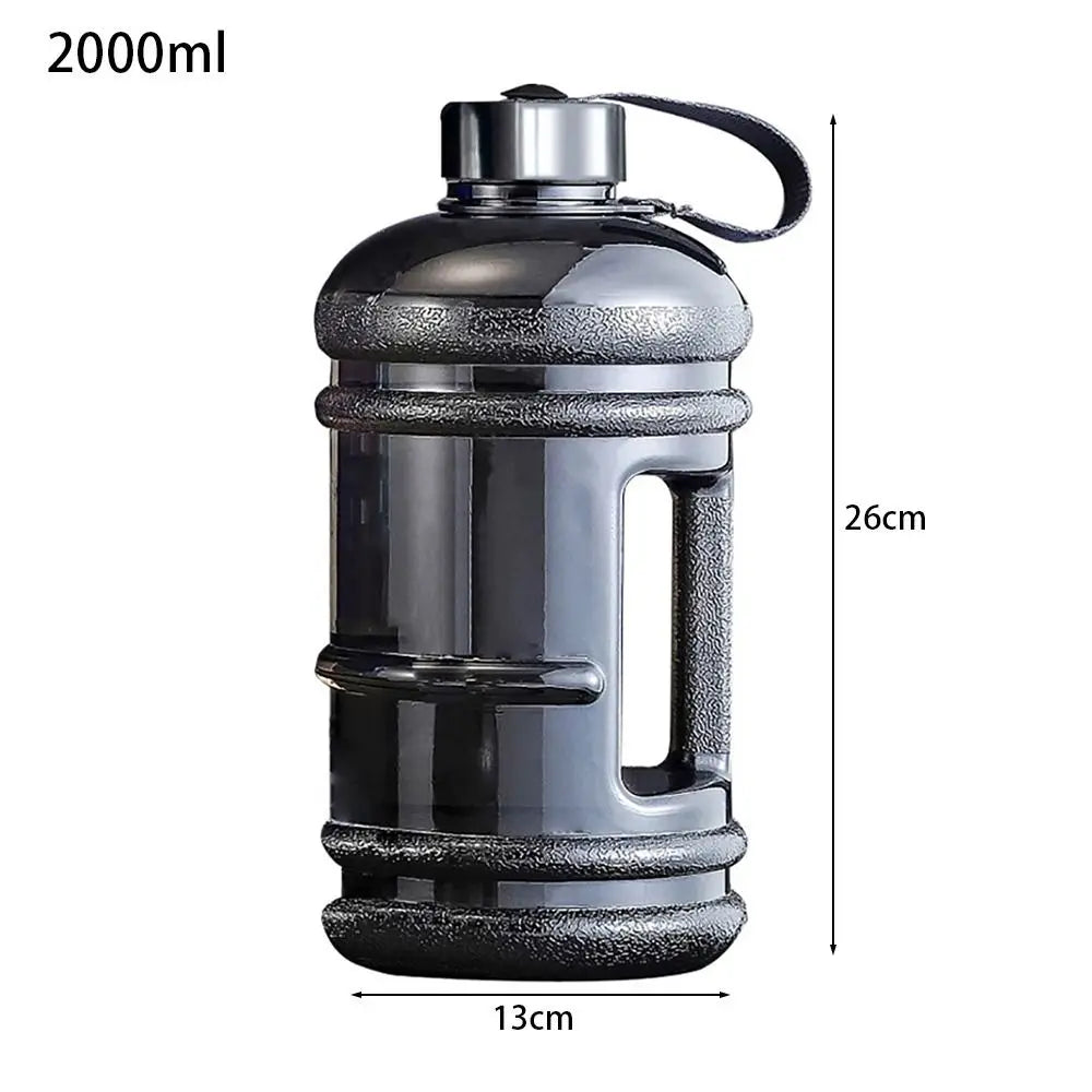 2L Large Capacity PETG Sports Water Bottle with Handle