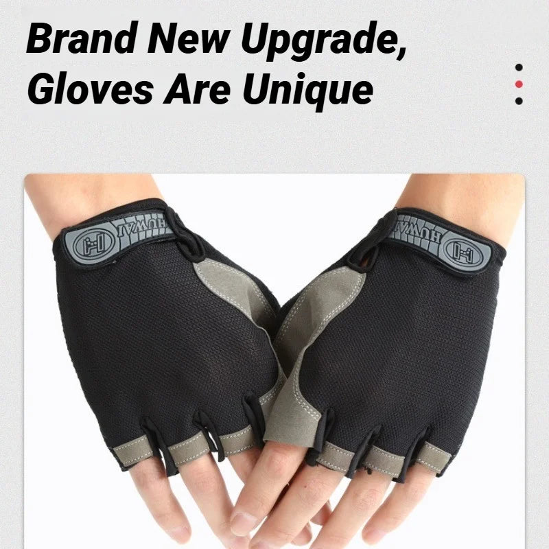Unisex Breathable Anti Slip Half Finger Cycling Gloves
