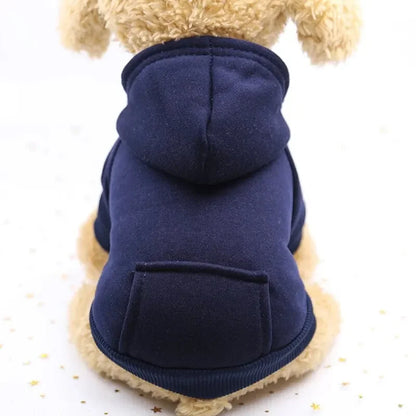 Thick Warm Hooded Sweater for Small Dogs Autumn Winter Pet Clothing