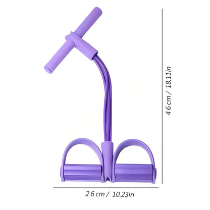 4 Tube Pedal Resistance Band for Full Body Training