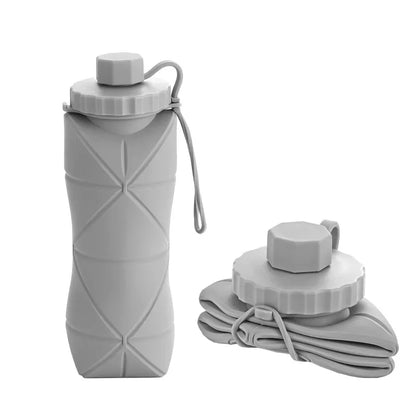 600ml Collapsible Silicone Sports Water Bottle