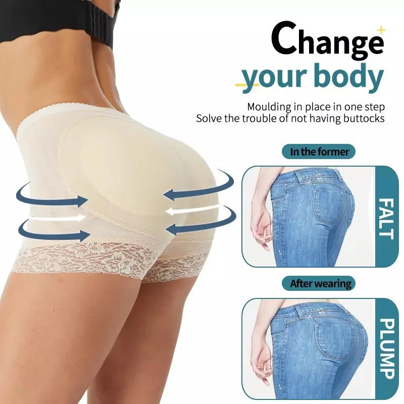 Women's High Waist Padded Butt Lifter Shapewear Panty
