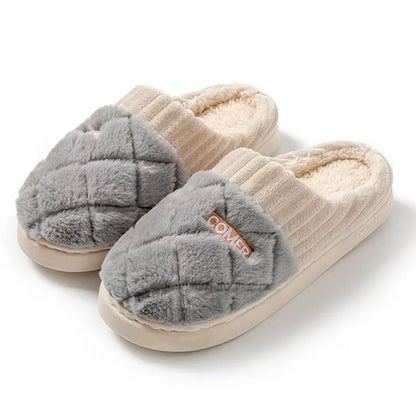 Soft Plush Winter Home Slippers for Men & Women Non Slip Indoor Shoes