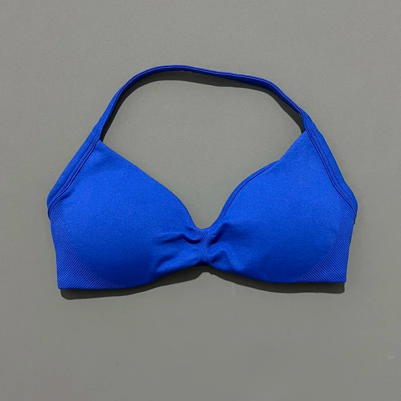 Women's High Support Strappy Halter Sports Bra