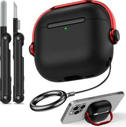 Shockproof AirPods Pro 3 and AirPods 4 Case with Lock and Cleaner Kit