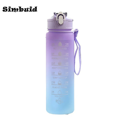600ml Leak Proof Motivational Sports Water Bottle with Time Marker
