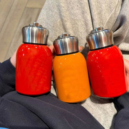 300ml Stainless Steel Mini Travel Thermos Cup with Carry Ring