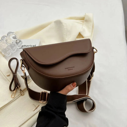 Women’s Vintage PU Leather Saddle Crossbody Shoulder Bag