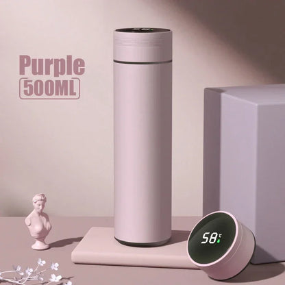 500ml Stainless Steel Temperature Display Thermos Bottle