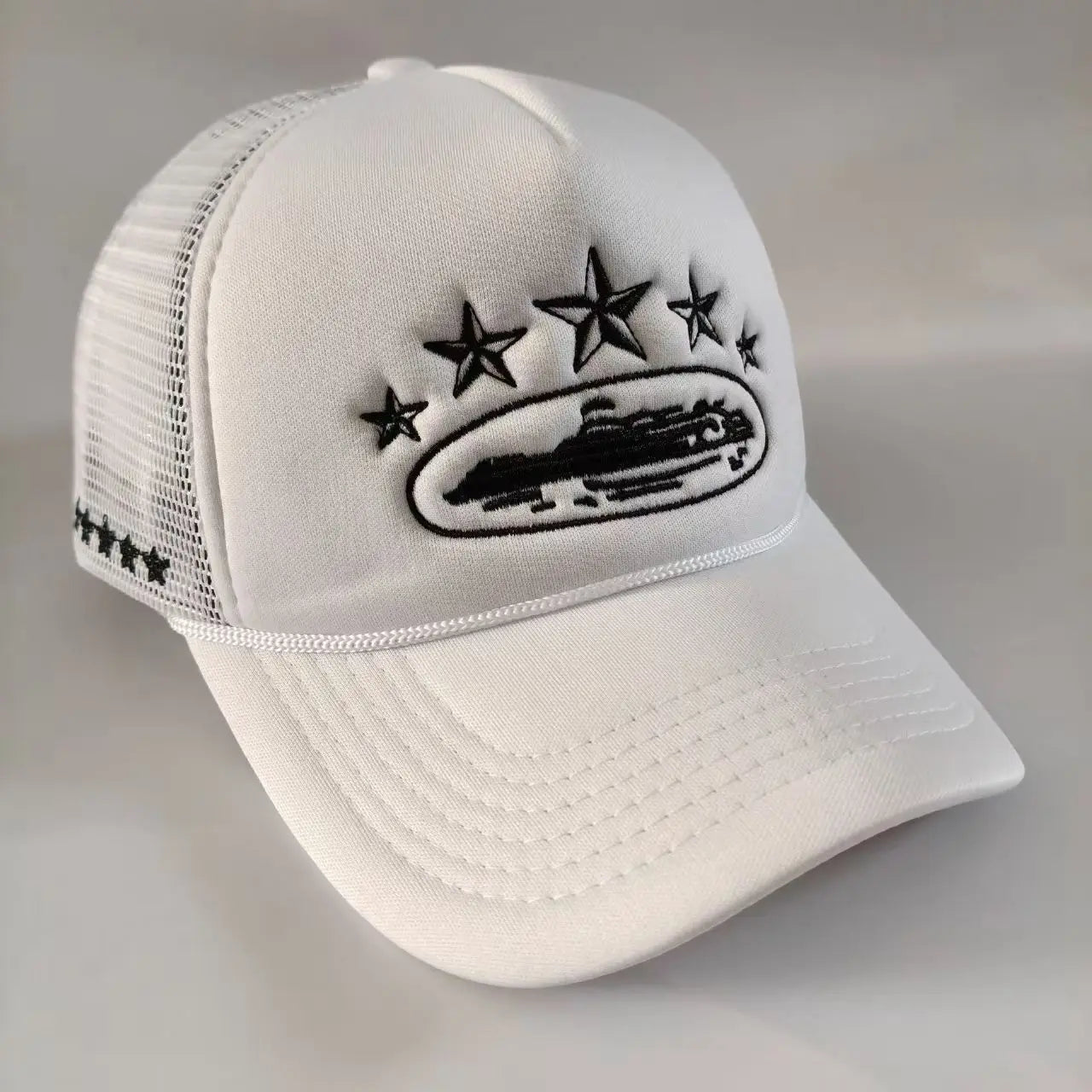 Unisex Five Star Embroidered Cotton Mesh Baseball Cap