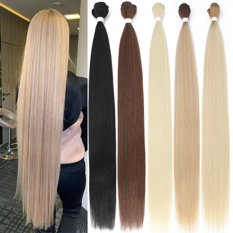 Super Long Bone Straight Yaki Hair Extensions
