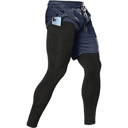 Men's 2 in 1 Running Training Pants