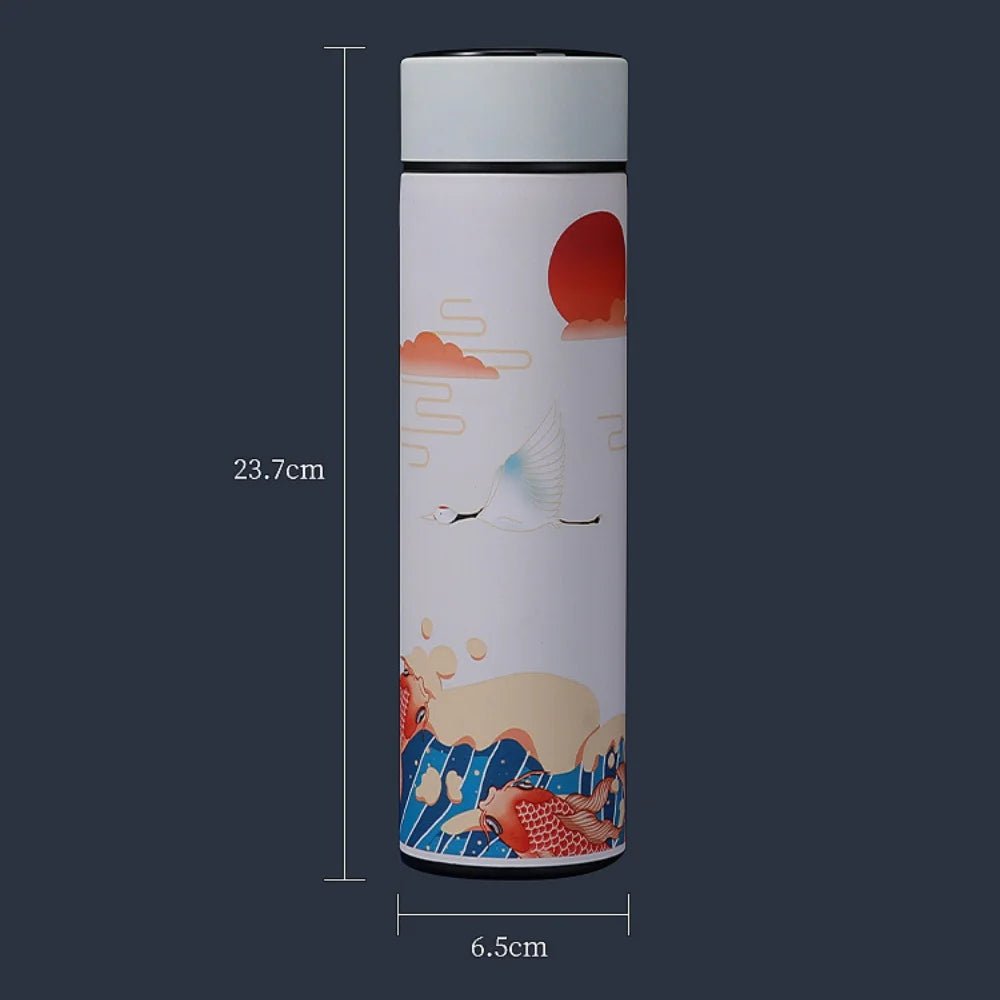 Style 304 Stainless Steel Thermos Bottle with Temperature Display