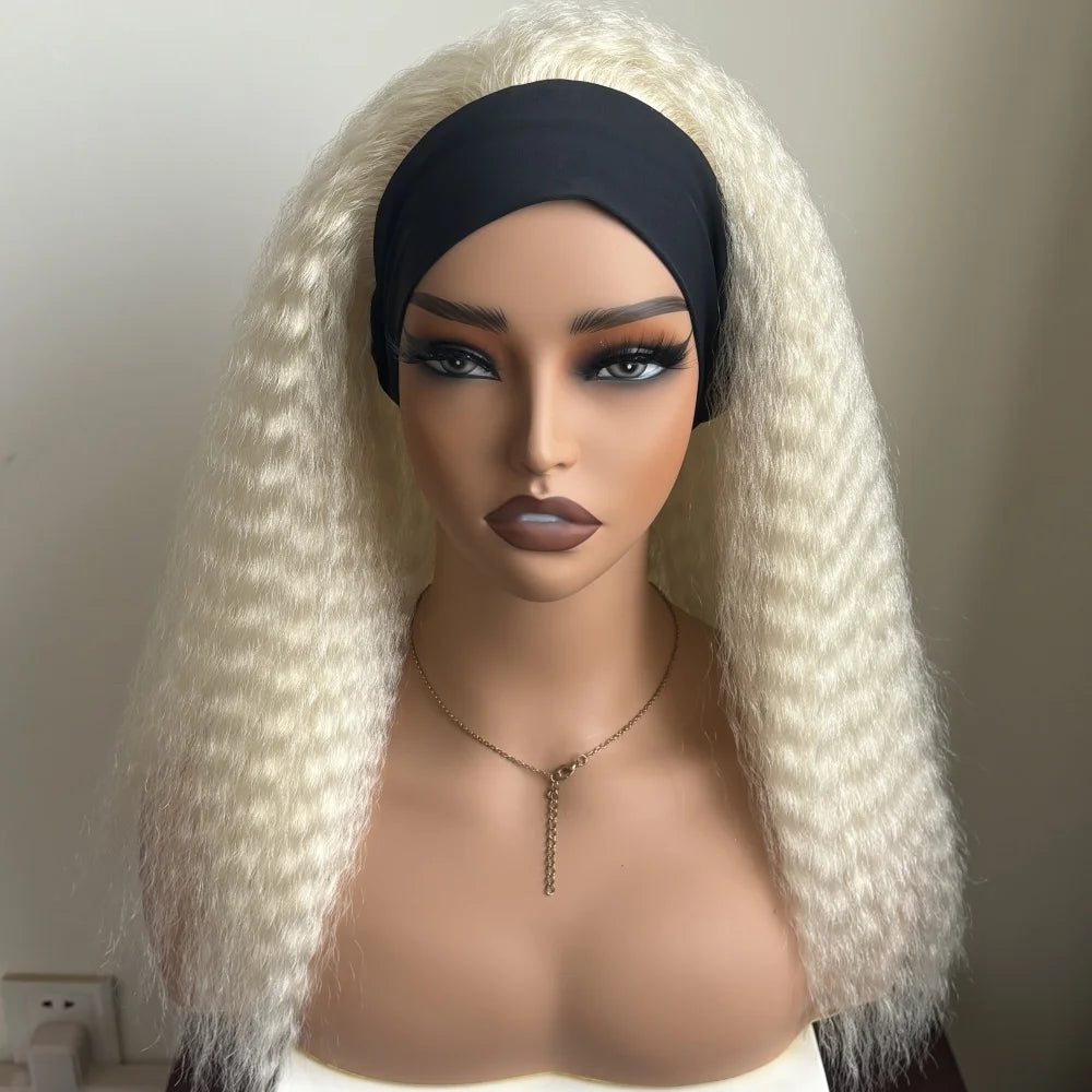 Short Kinky Straight Afro Puff Wig for Women