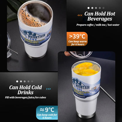 Stainless Steel Vacuum Insulated Tumbler with Straw
