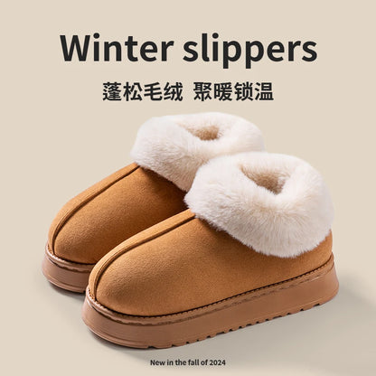 Women’s Plush Faux Fur Winter Slippers Warm Indoor Shoes