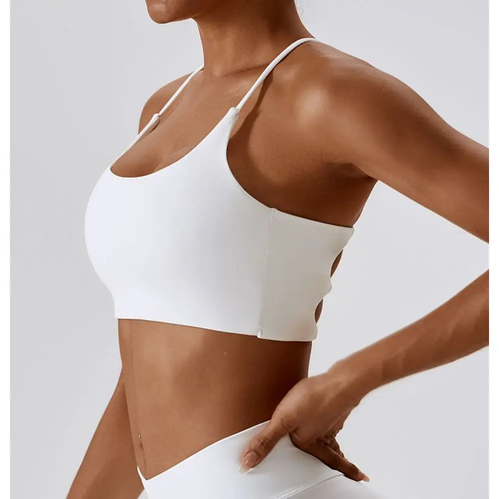 Women's Cross Back Padded Fitness Sports Bra