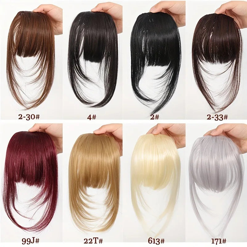 Women's Natural Wispy Clip In Bangs with Sideburns