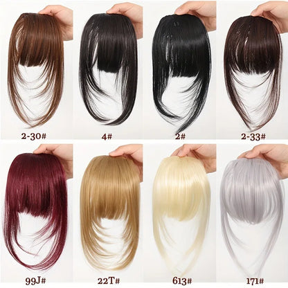 Women's Natural Wispy Clip In Bangs with Sideburns