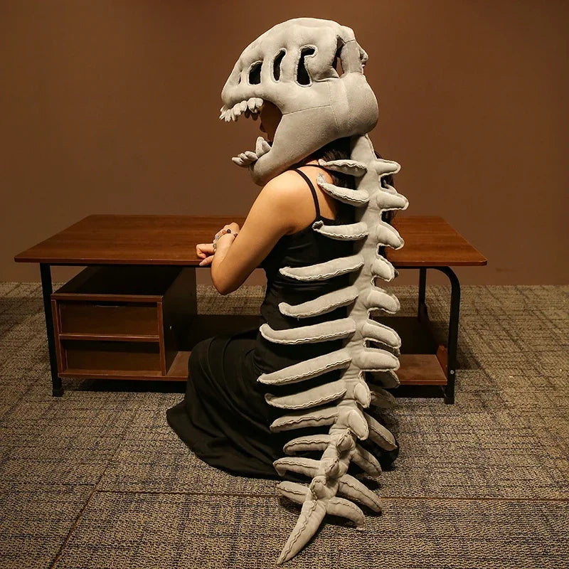 Realistic Dinosaur Skeleton Costume Set with Funny Headgear