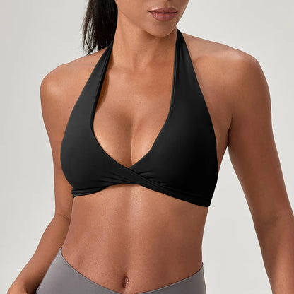 Women's Criss Cross Back Padded Yoga Sports Bra
