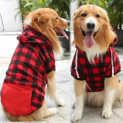 Plaid Reversible Winter Dog Vest for Small to Large Dogs