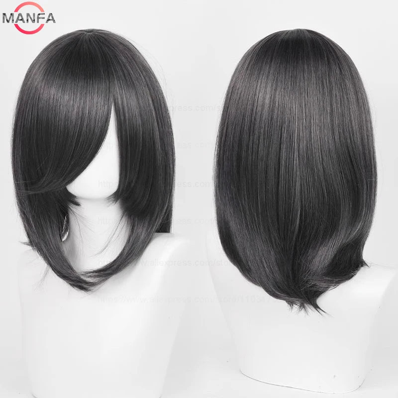 40cm Heat Resistant Anime Cosplay Wig with Bangs