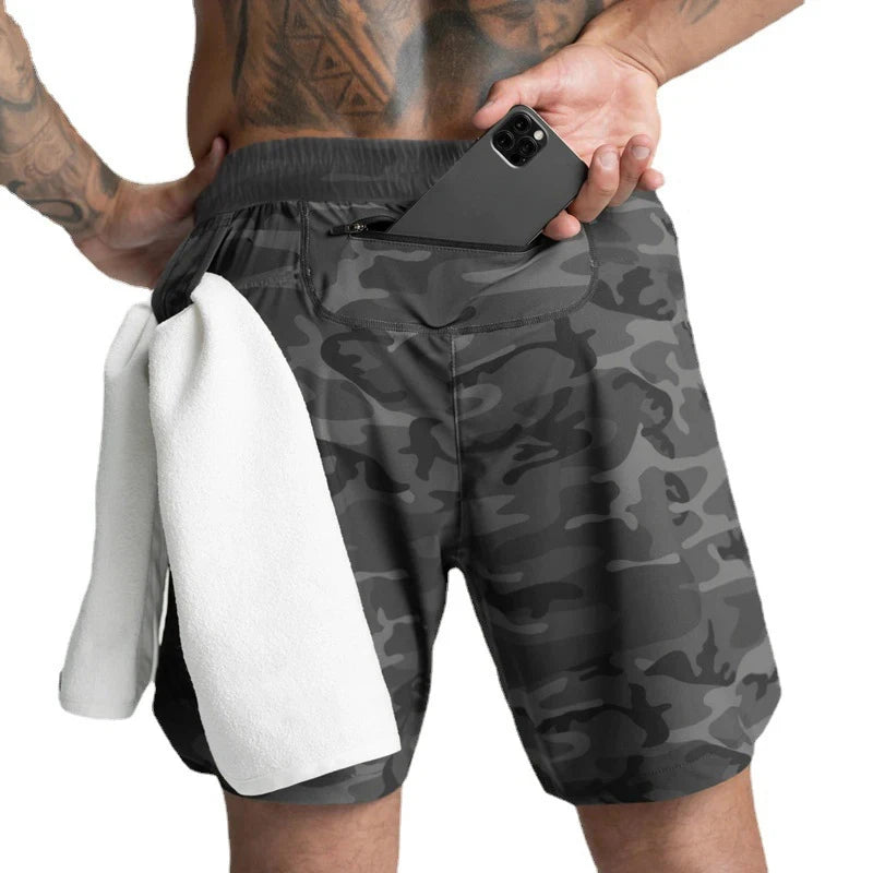 Men's Quick Dry Woven Running Fitness Shorts