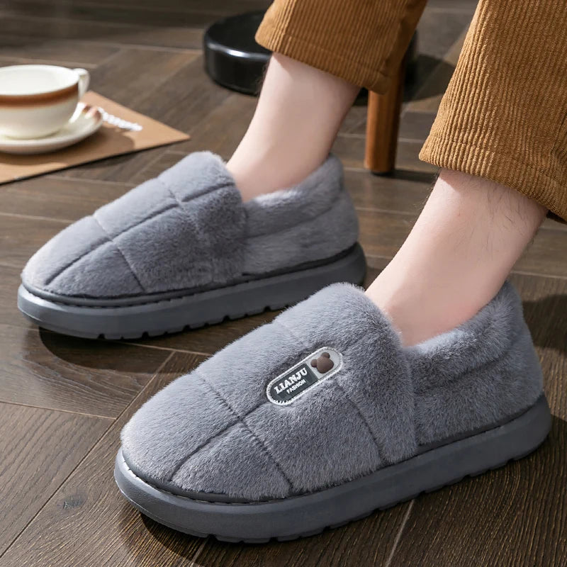 Warm Plush Winter Slippers for Men & Women Size 50–51