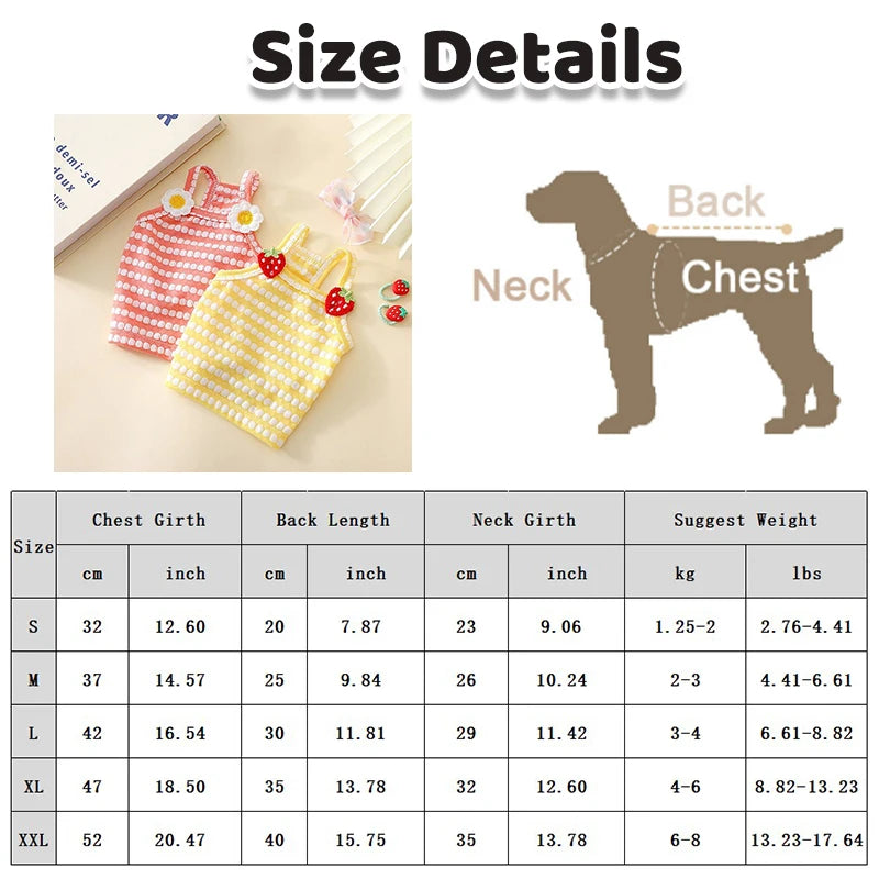 Breathable Summer Suspender Vest for Small Dogs & Cats