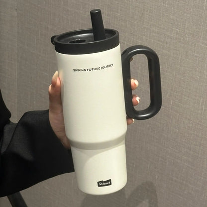 720ml Stainless Steel Insulated Tumbler with Straw and Handle