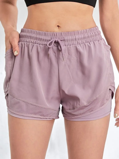Women's 2 in 1 Yoga Running Shorts with Pockets