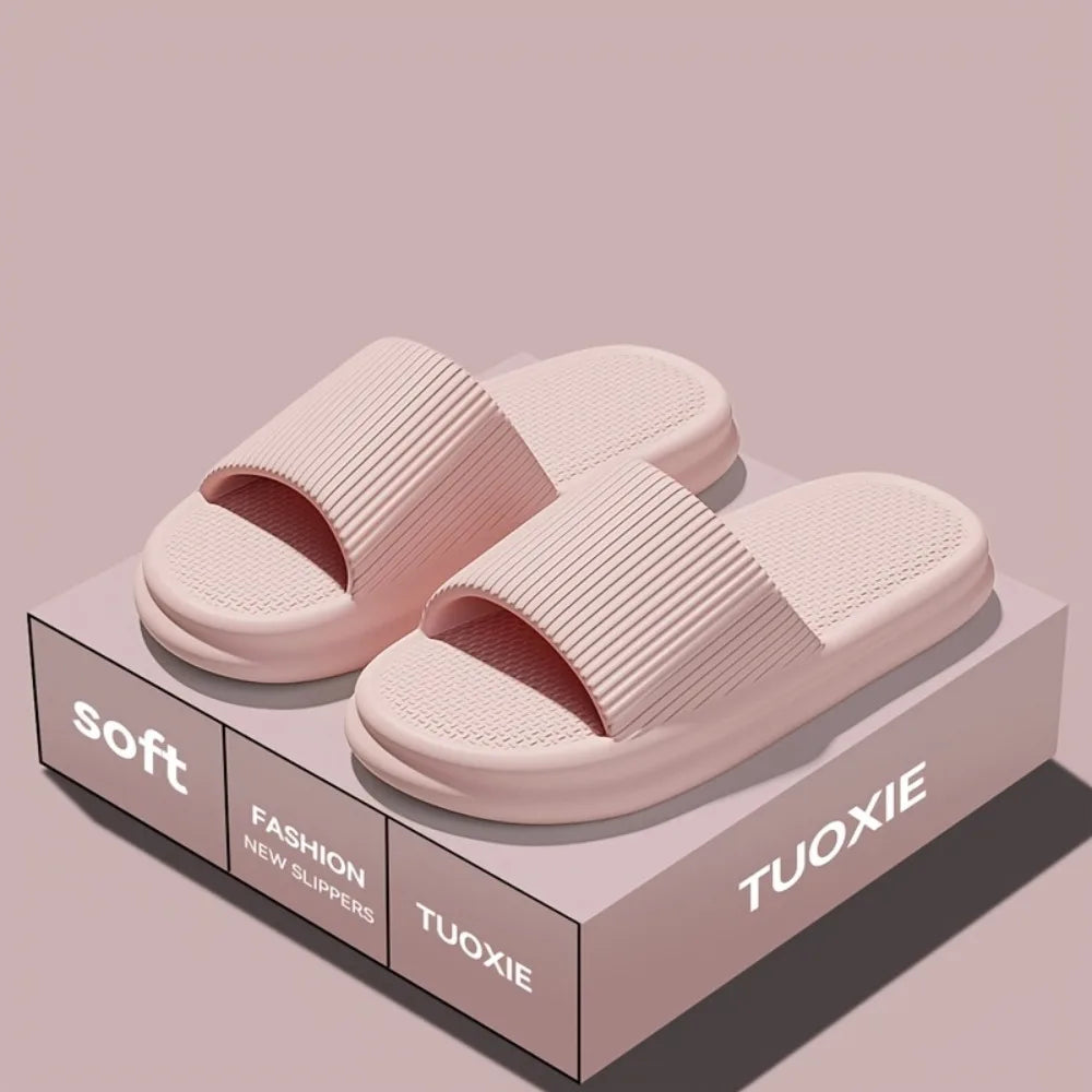 Unisex Soft EVA Summer Slippers Odor Resistant Non Slip Home & Bathroom Shoes