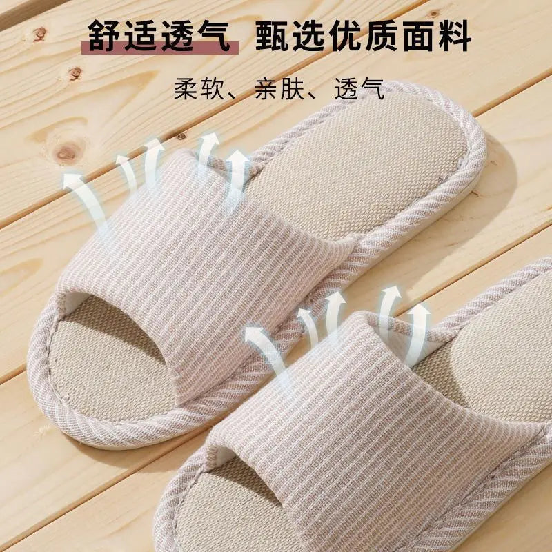Linen House Slippers for Men & Women Indoor Outdoor Casual Shoes